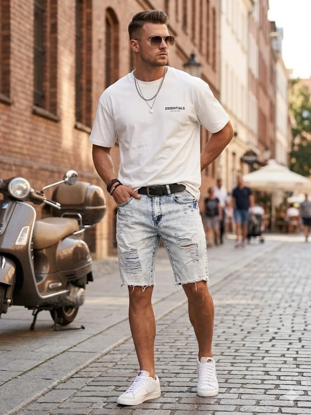 Rue 21 Premium Above Knee Supreme Flex Light Acid Wash Denim Ripped Shorts 32.